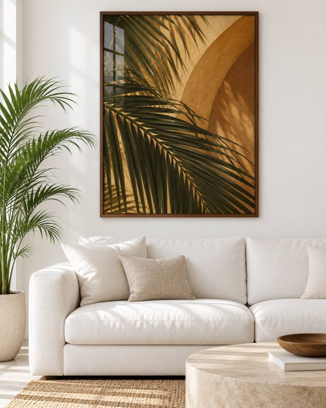 Tableau Feuilles au Soleil — collection Riad Doré