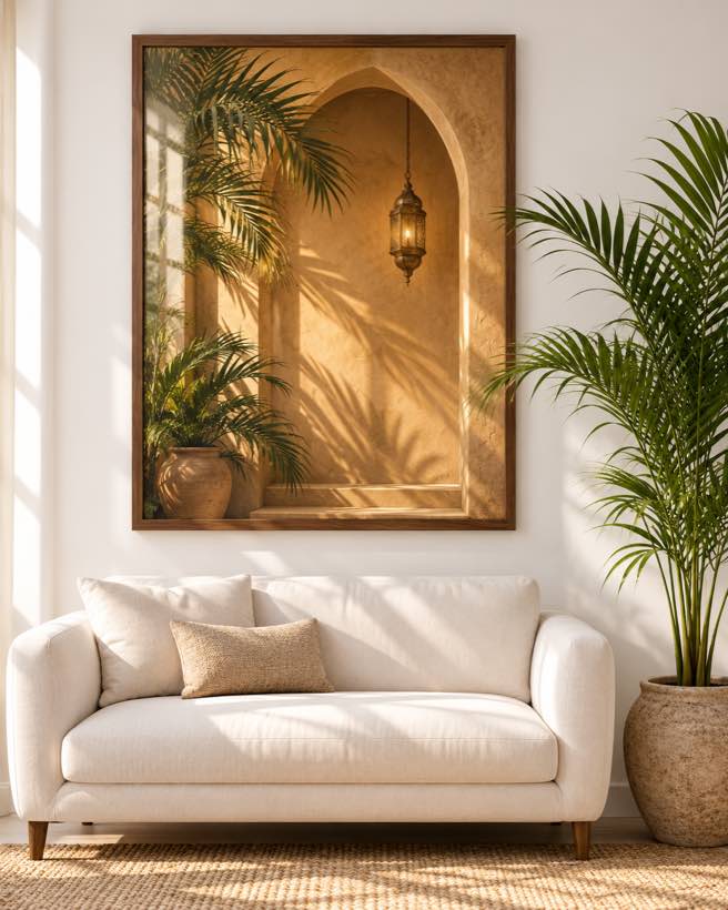 Tableau Lanterne Dorée — collection Riad Doré