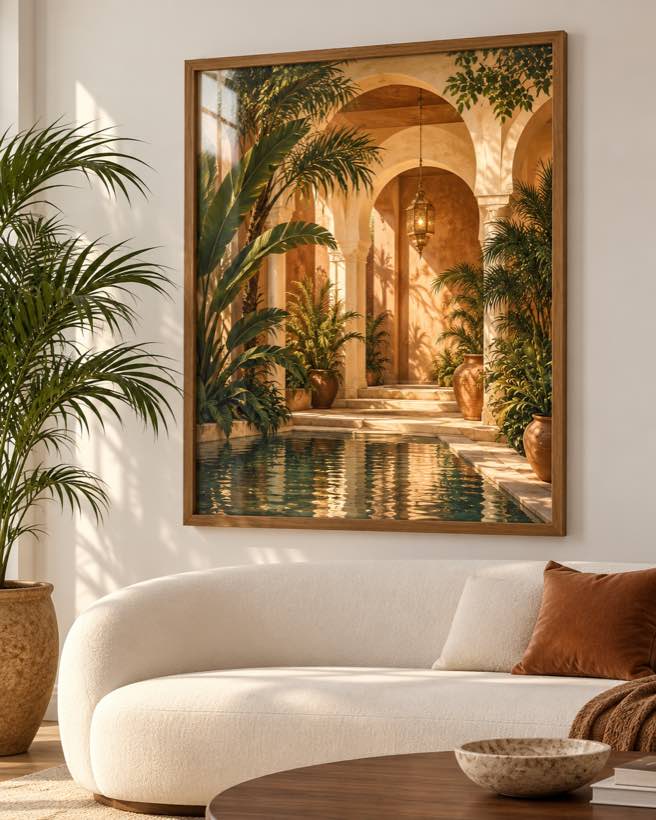 Tableau Bassin des Arcades — collection Riad Doré