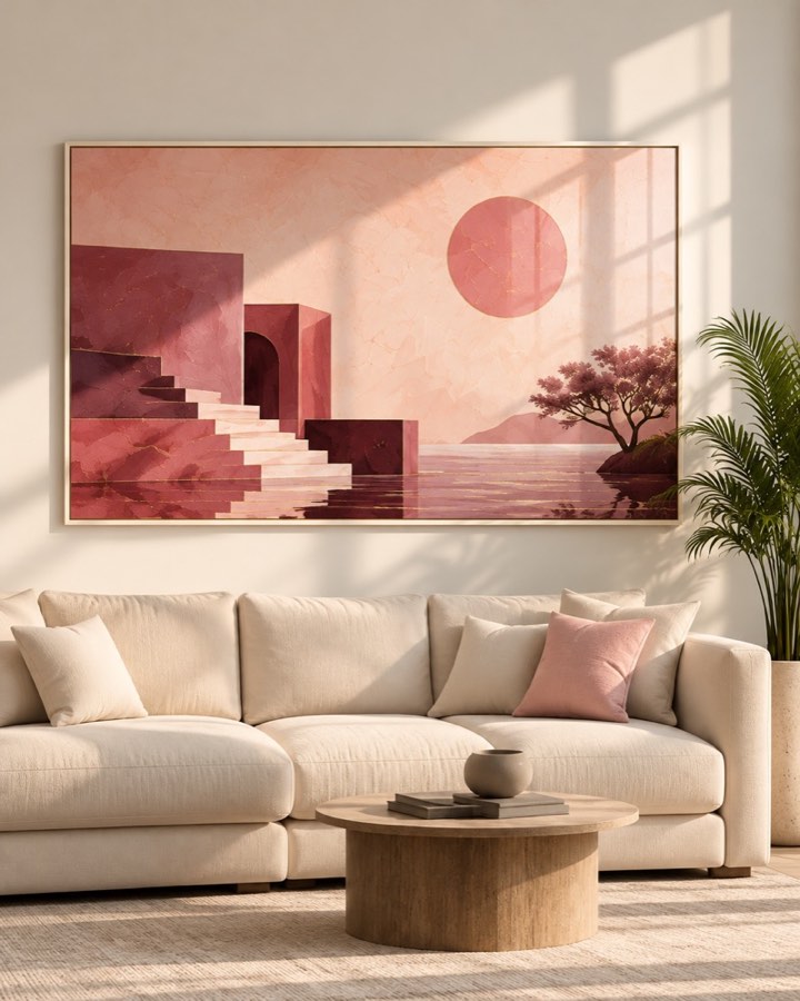 Tableau Escalier Rose — collection Rose & Or