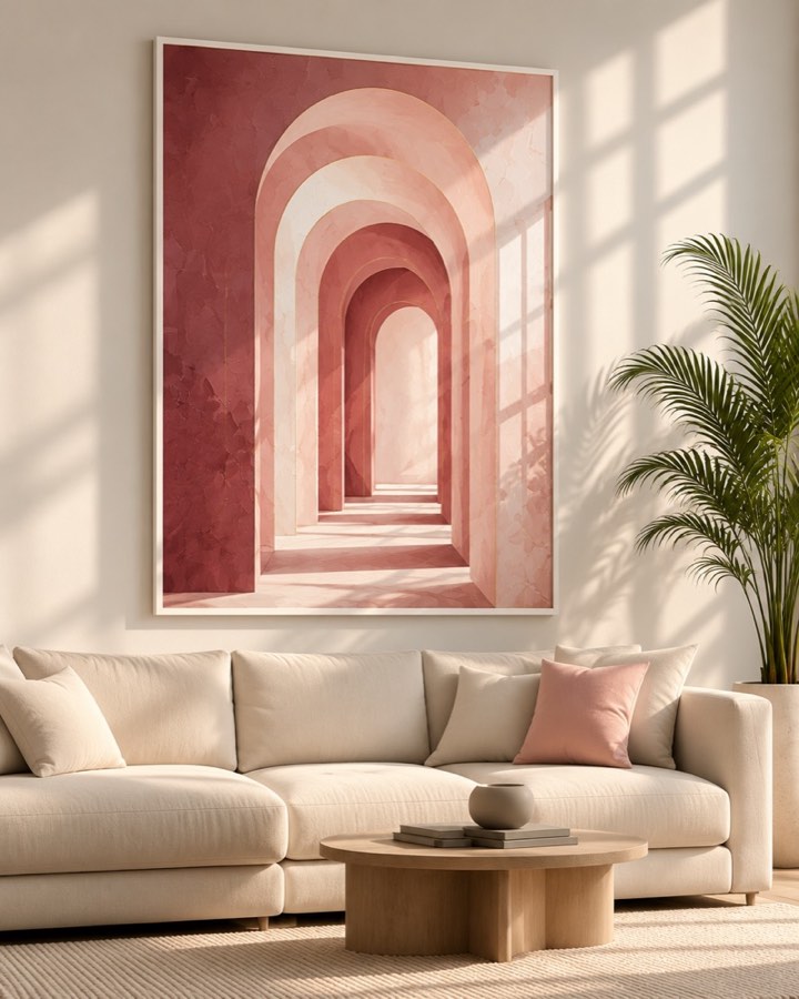 Tableau Arches Poudrées — collection Rose & Or