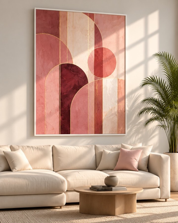 Tableau Arche Solaire — collection Rose & Or