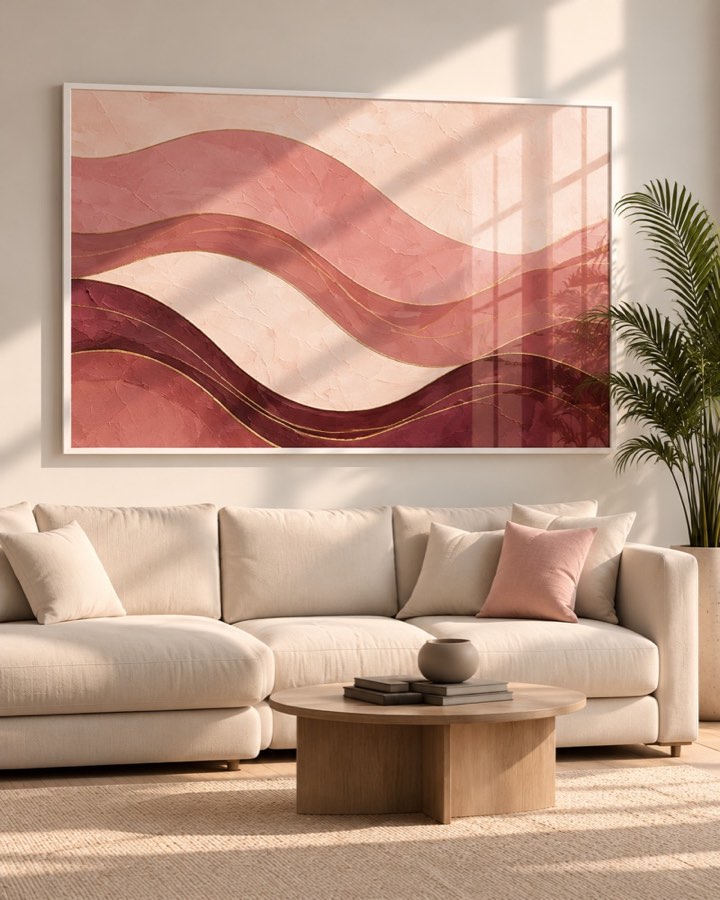 Tableau Onde Rose — collection Rose & Or