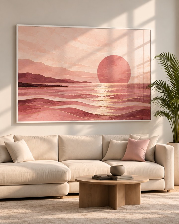 Tableau Mer de Corail — collection Rose & Or