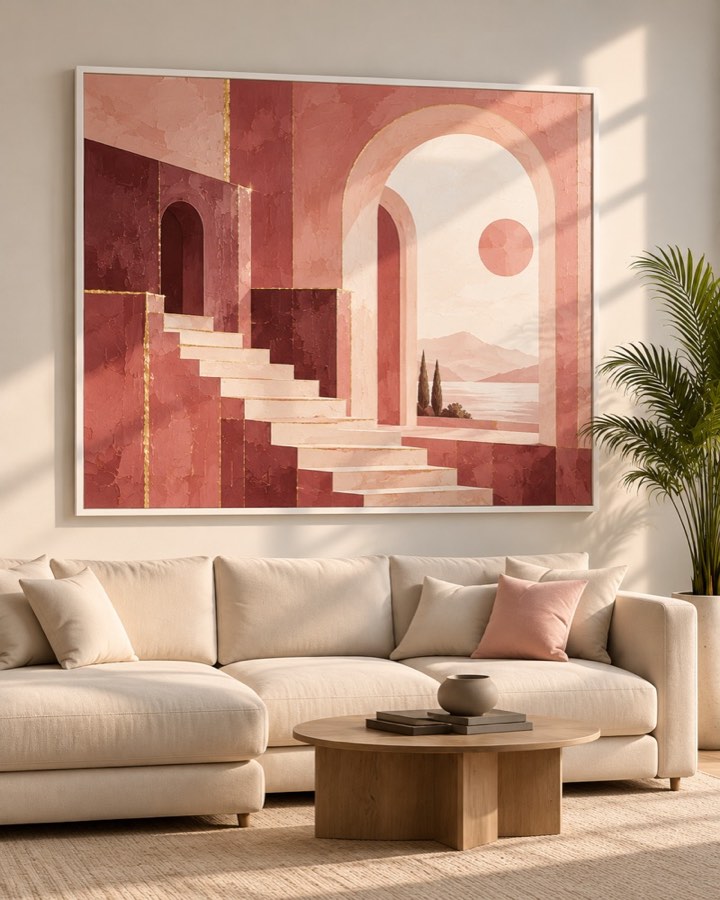 Tableau Aurore Rose — collection Rose & Or