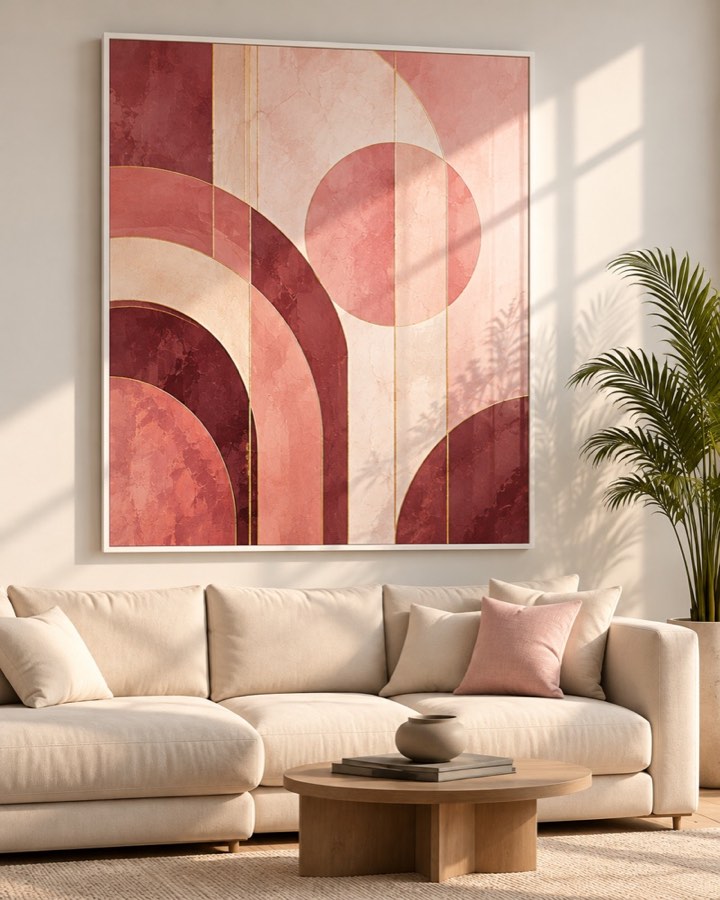 Tableau Éclat Rose — collection Rose & Or