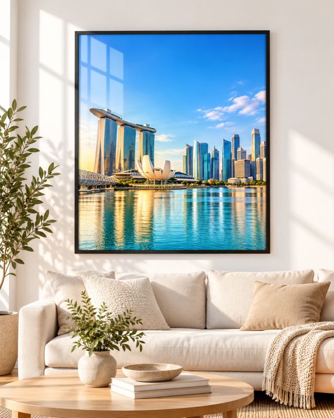 Tableau Singapour Marina Bay — collection Skyline
