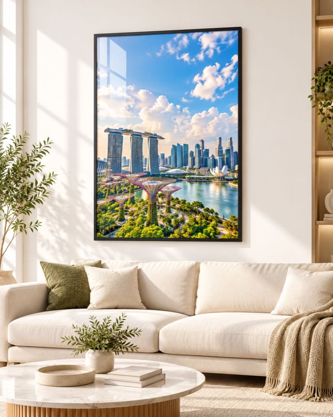 Tableau Singapour Jardins — collection Skyline