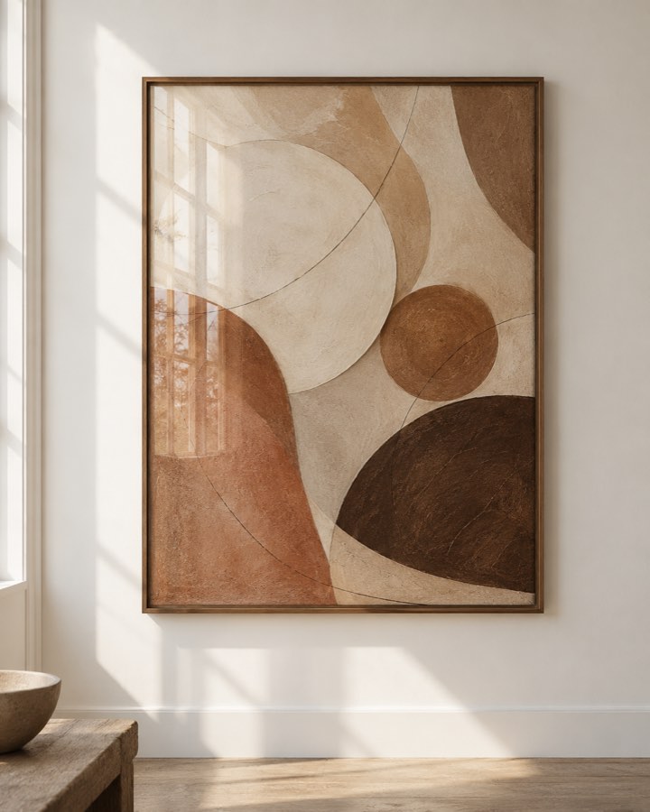 Tableau Sphères Cacao — collection Terre & Sable