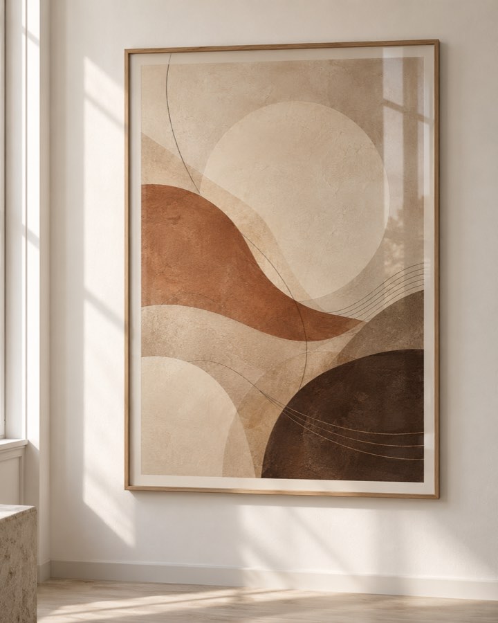 Tableau Vague d'Ocre — collection Terre & Sable
