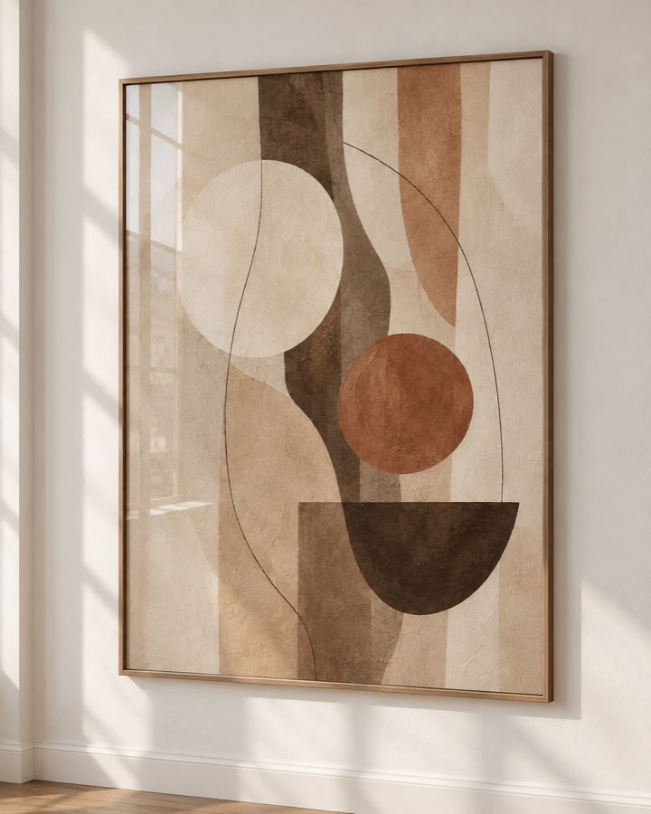 Tableau Rythme Terracotta — collection Terre & Sable