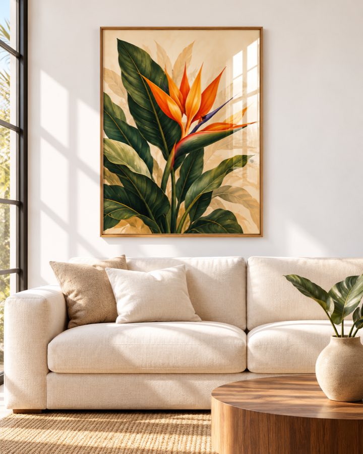 Tableau Oiseau de Paradis — collection Tropical
