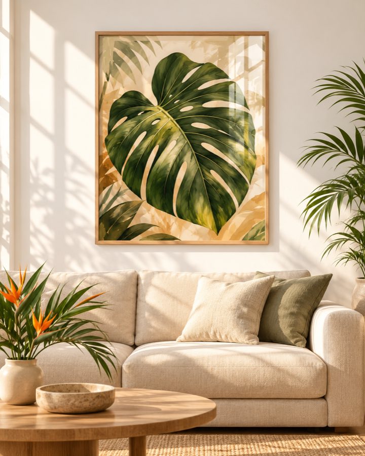Tableau Monstera Sauvage — collection Tropical