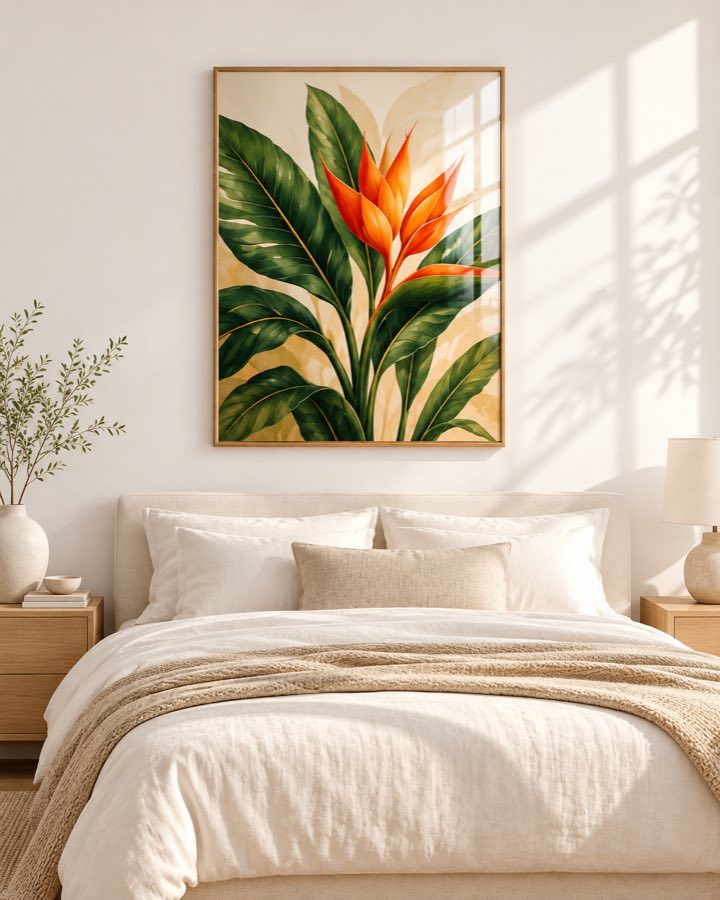 Tableau Héliconia Solaire — collection Tropical