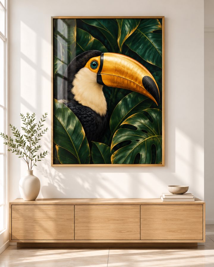 Tableau Toucan de Nuit — collection Tropical