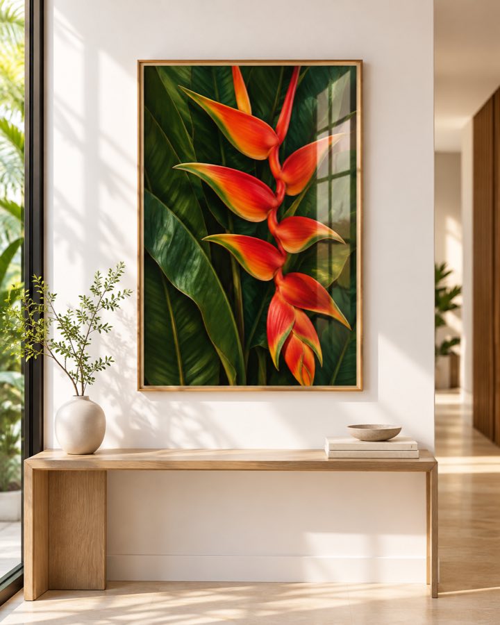 Tableau Héliconia Flamboyant — collection Tropical