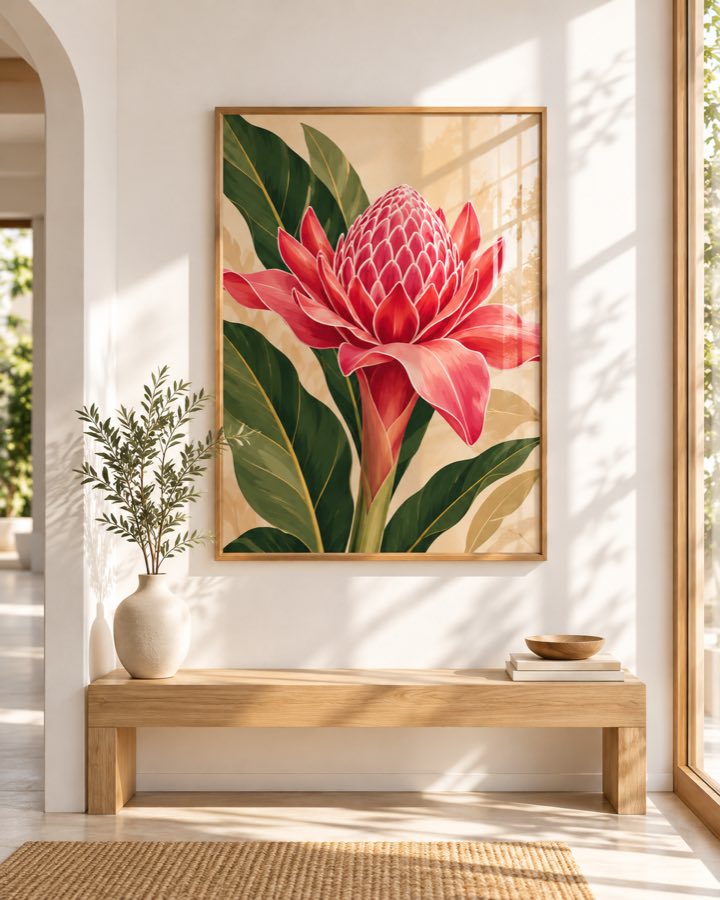 Tableau Gingembre Rouge — collection Tropical