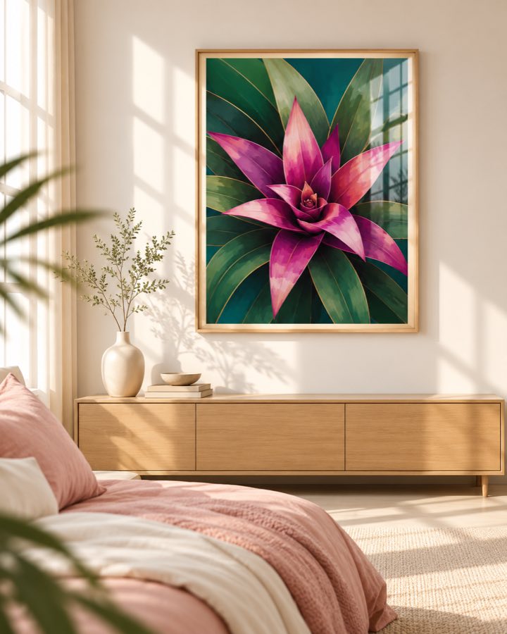 Tableau Broméliacée — collection Tropical