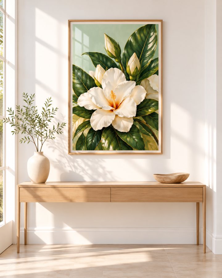 Tableau Gardénia — collection Tropical