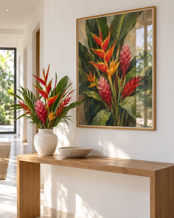 Tableau Héliconia Royale — collection Tropical