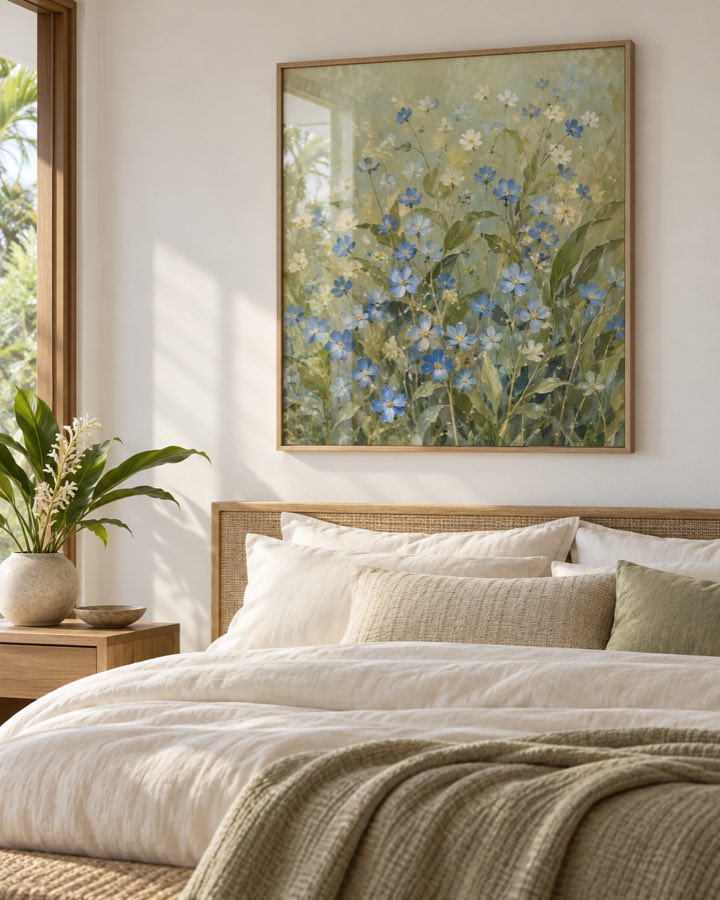 Tableau Prairie Bleue — collection Tropical